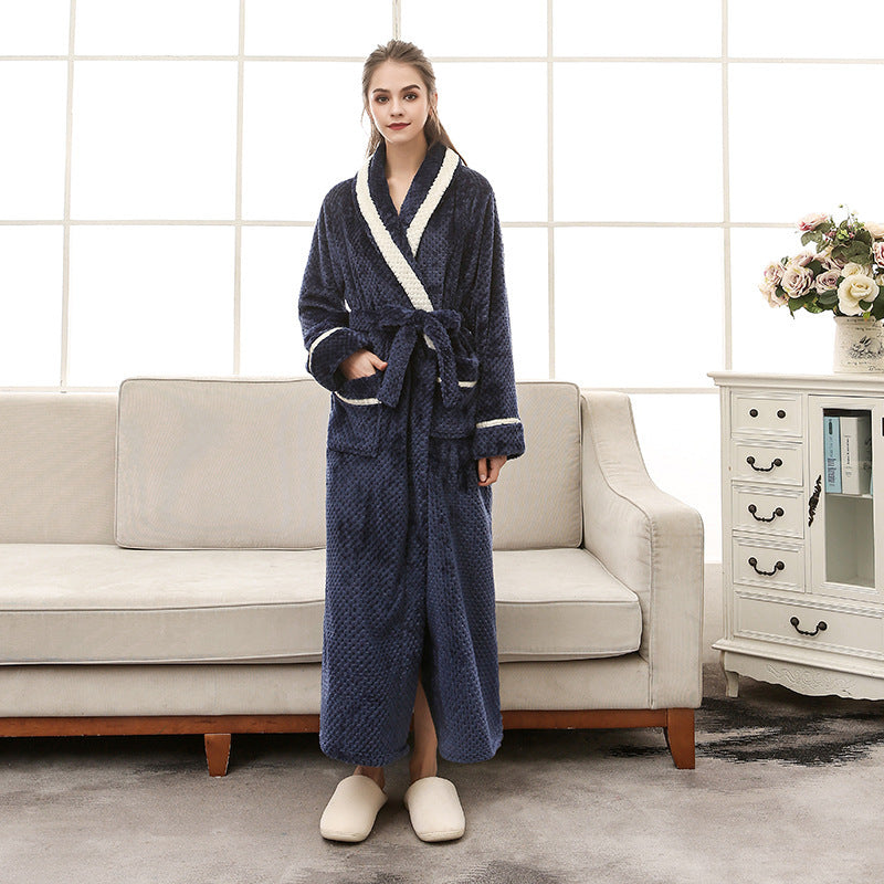 Women Pajamas Couple Gown Bathrobe Winter Robe