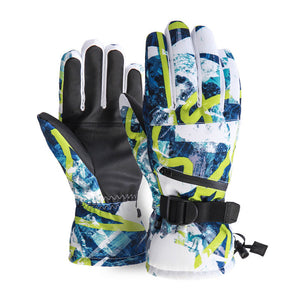 Winter warm and waterproof ski gloves