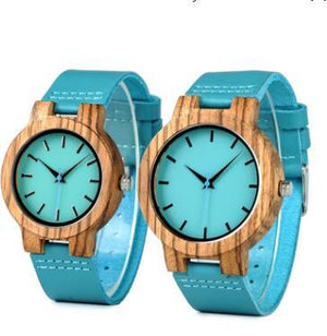 Bobo Bird Teal Leather Watch: Stylish and Resilient