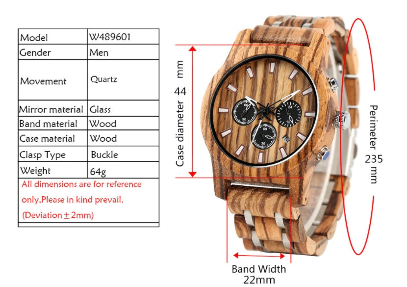 Couple Wooden Quartz Watch Fashion