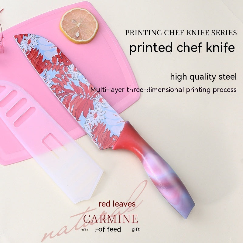 Stainless Steel Printing Chef Knife