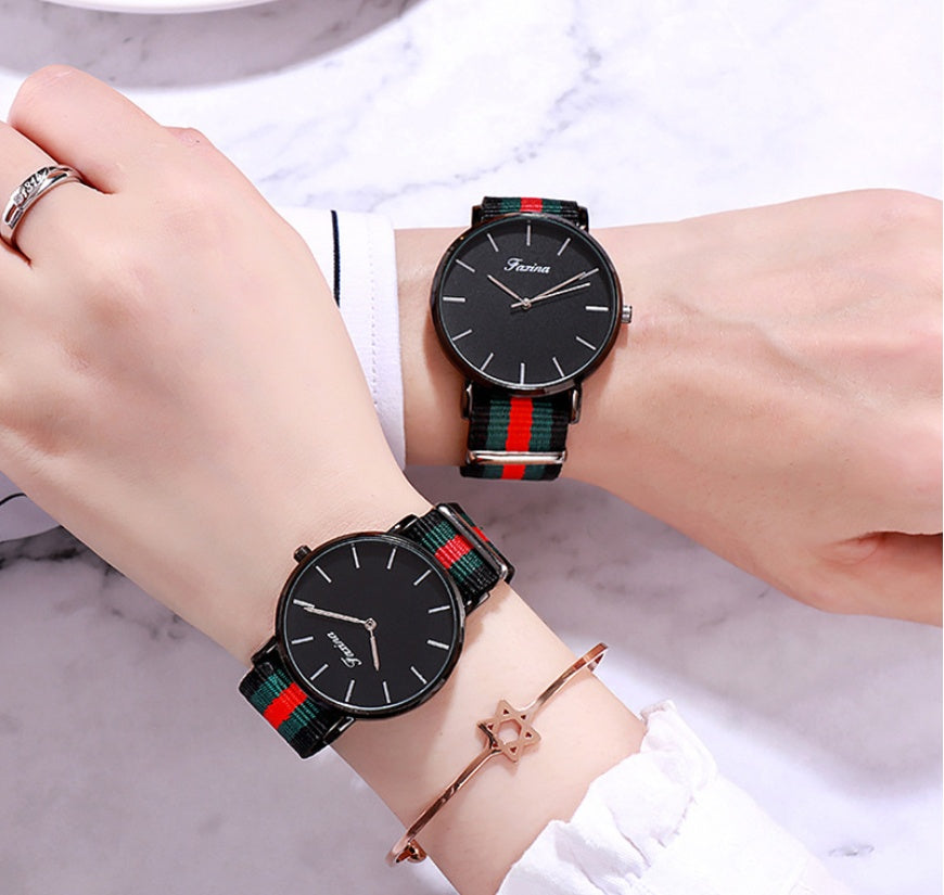 Quartz couple watch