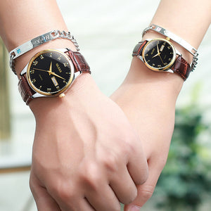 Quartz Watch Fashion Calendar Luminous Waterproof Men's and Ladies Watch Couple Watch Pair