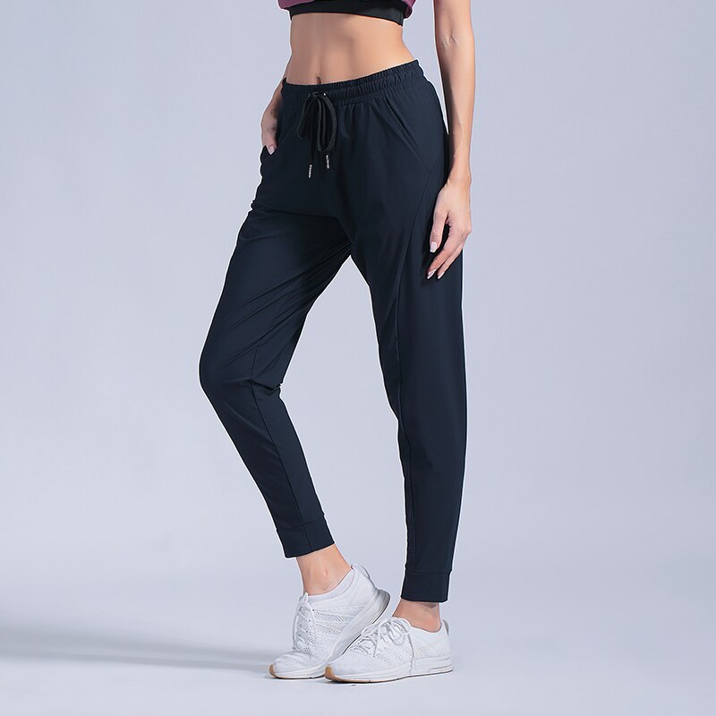 Sweatpants women's loose-fitting stretch pants with tied feet gym running pants