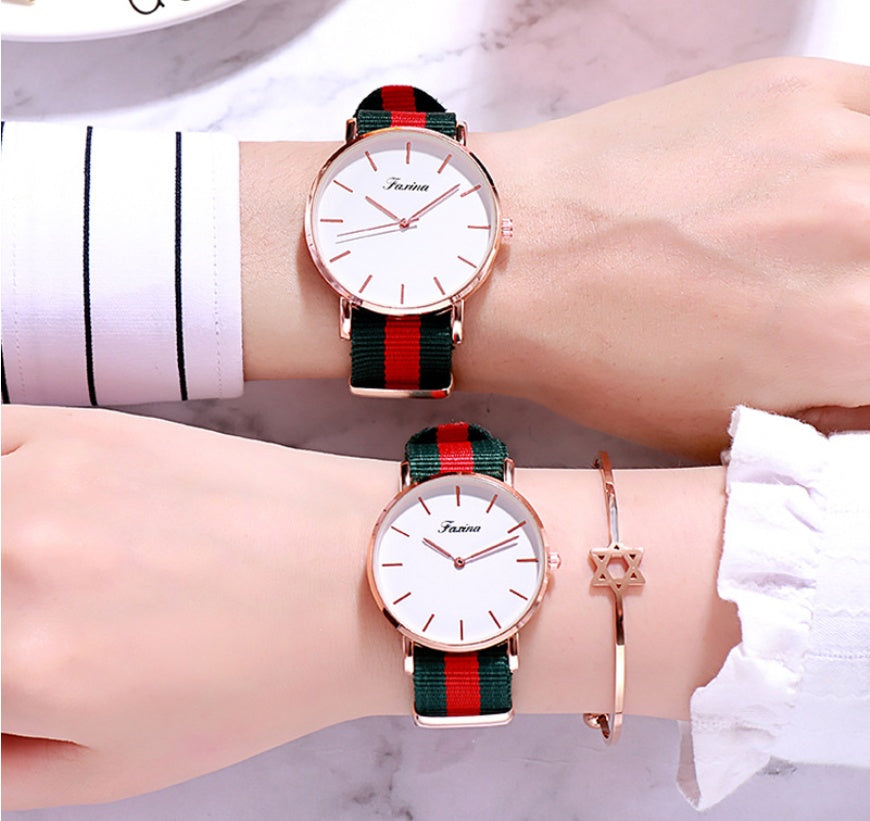 Quartz couple watch