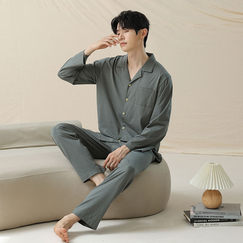 Couple Pajamas Spring And Autumn Cotton Long Sleeve Soft Suit