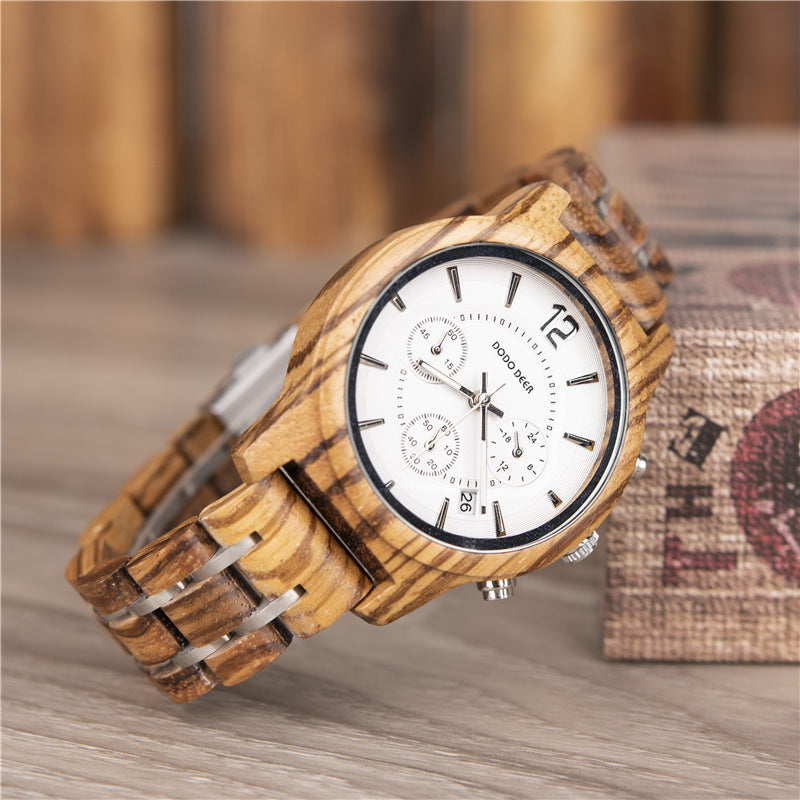 Wooden electronic watch