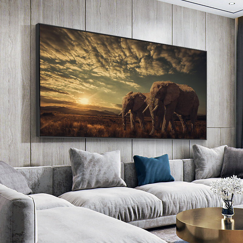 Home Simple Decorative Elephant Canvas Painting