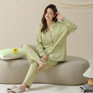 Couple Pajamas Spring And Autumn Cotton Long Sleeve Soft Suit