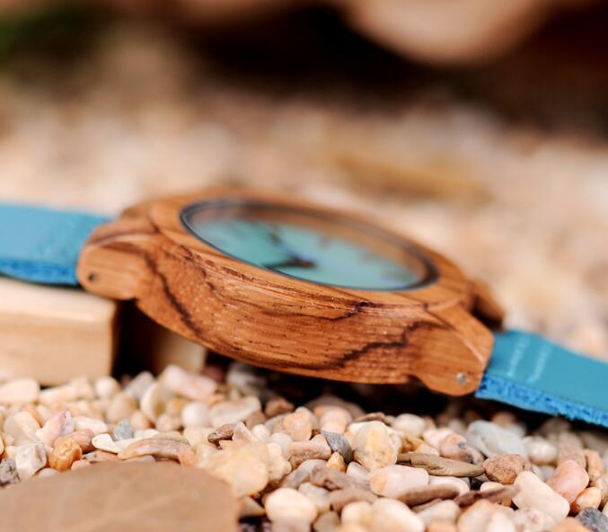 Bobo Bird Teal Leather Watch: Stylish and Resilient