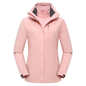 Two-piece Set Shell Jacket Autumn And Winter Three-in-one Men Fleece Lined Padded Warm Keeping