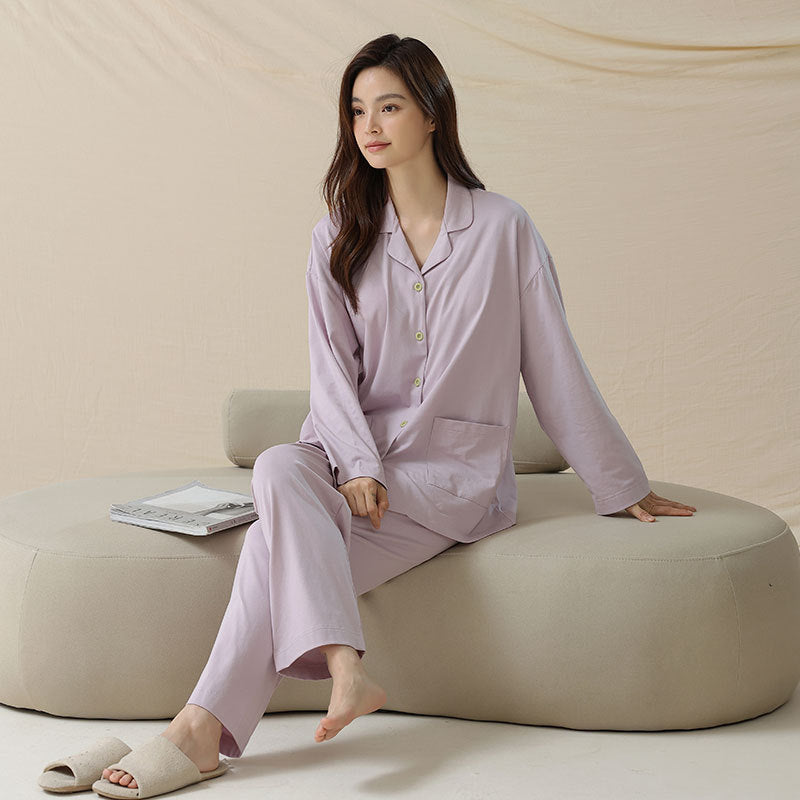 Couple Pajamas Spring And Autumn Cotton Long Sleeve Soft Suit