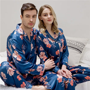 Luxury Spring And Autumn Couple Pajamas