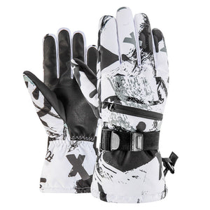 Winter warm and waterproof ski gloves