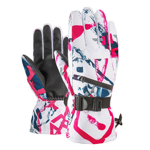 Winter warm and waterproof ski gloves