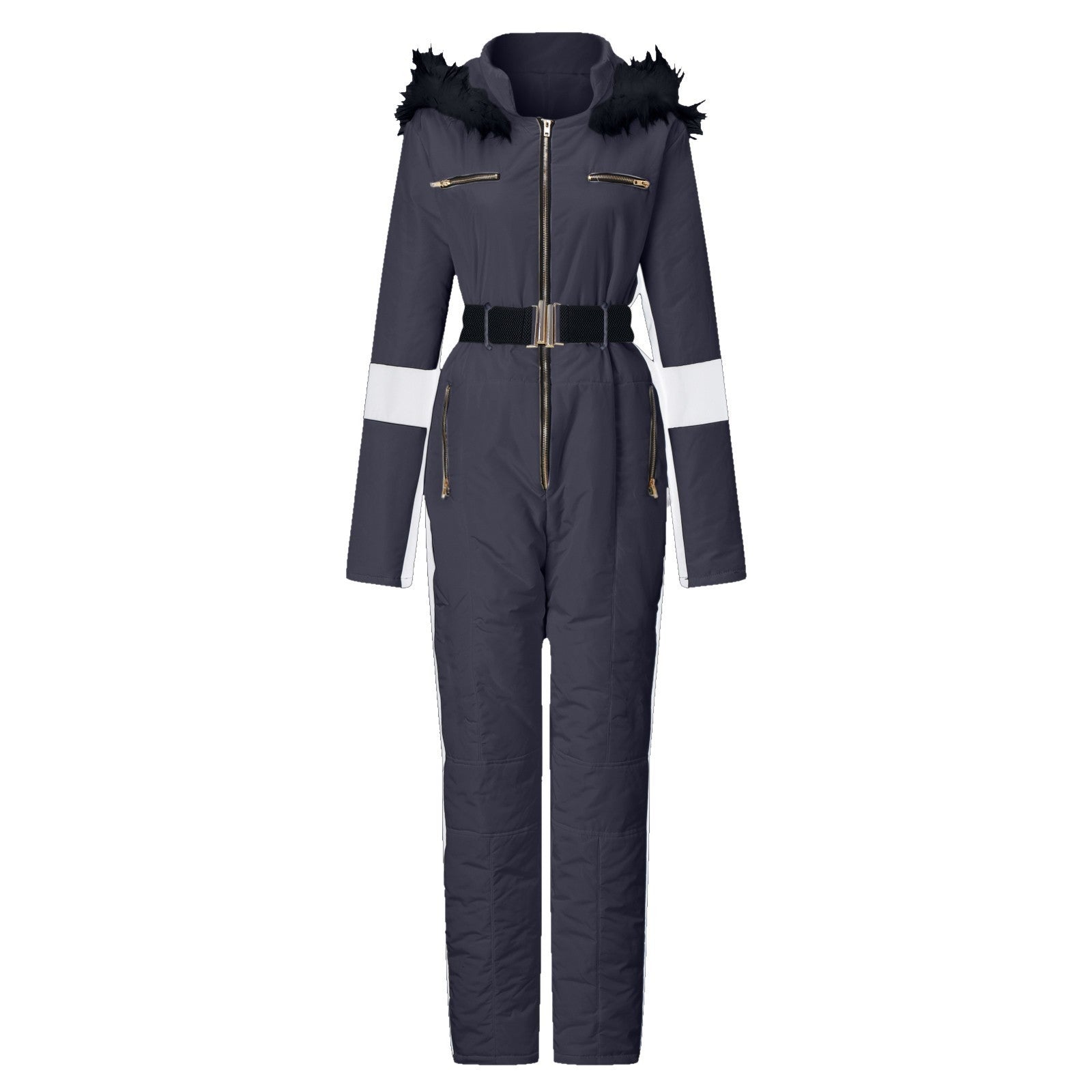 Fashion Ski Suit Coat Outdoor Sports Jumpsuit Zipper Women's Ski Suit