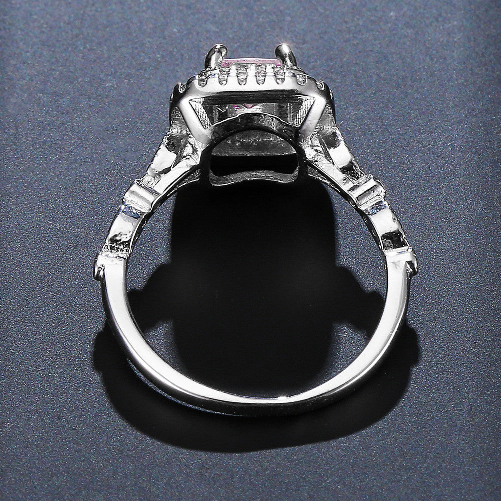 Simulation diamond ring square diamond ring