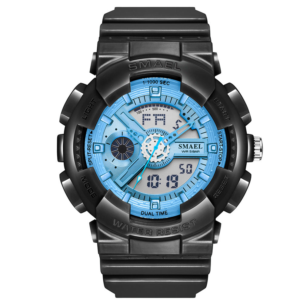 Fashion Sports Waterproof Dual Display Couple Watch