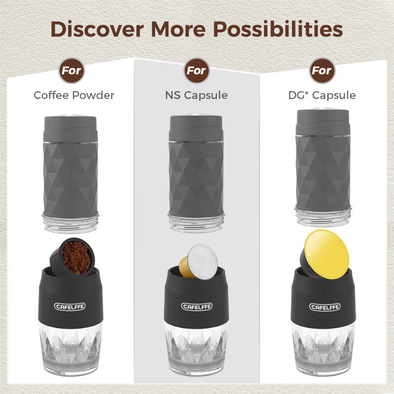 Portable Three In One Travel Hand Press Coffee Machine