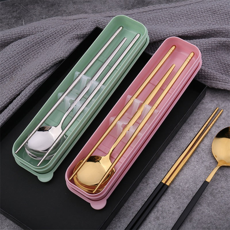 Cutlery Knife Fork Spoon Dinnerware Set With Box Household Dinner Tools