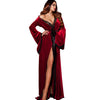 Women's Autumn And Winter Long Homewear Thick Nightdress Long Robe