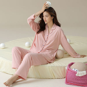 Couple Pajamas Spring And Autumn Cotton Long Sleeve Soft Suit