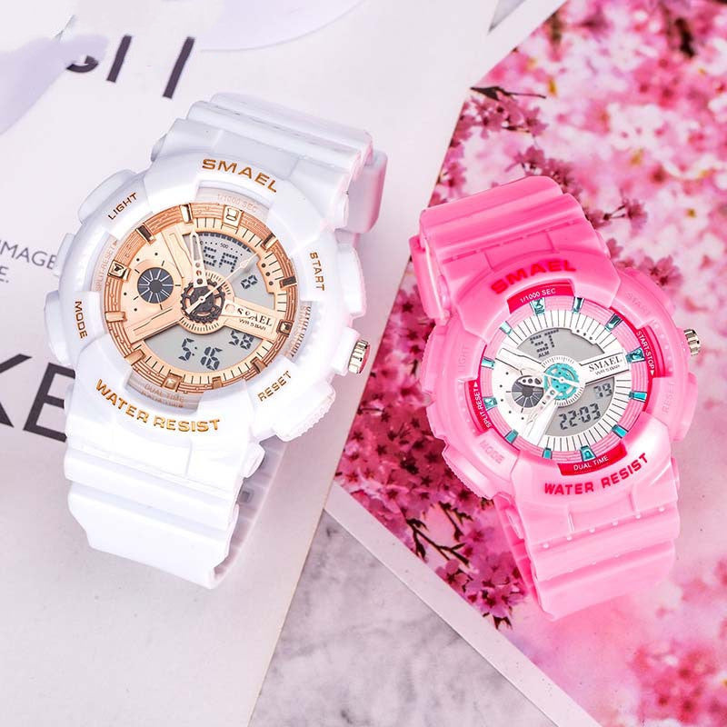 Fashion Sports Waterproof Dual Display Couple Watch