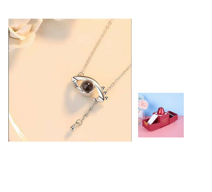 Hot Valentine's Day Gifts Metal Rose Jewelry Gift Box Necklace For Wedding Girlfriend Necklace Gifts