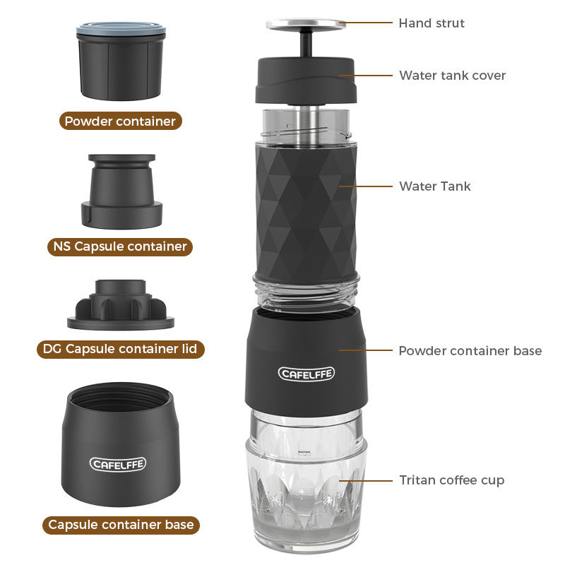 Portable Three In One Travel Hand Press Coffee Machine