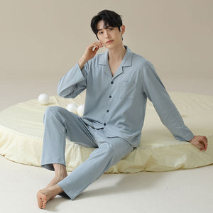 Couple Pajamas Spring And Autumn Cotton Long Sleeve Soft Suit