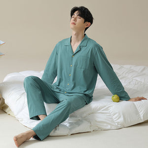 Couple Pajamas Spring And Autumn Cotton Long Sleeve Soft Suit